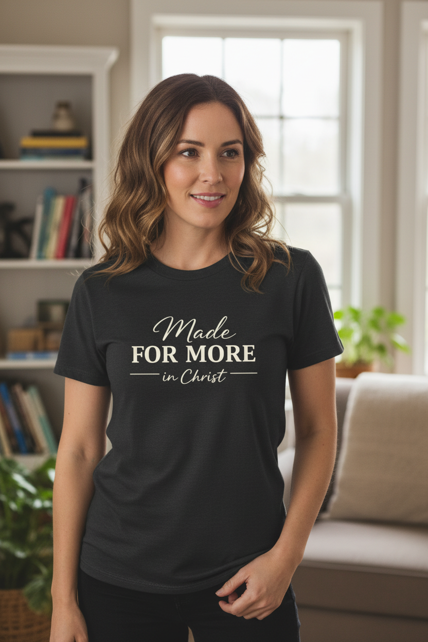 Made for More in Christ Faith T-Shirt
