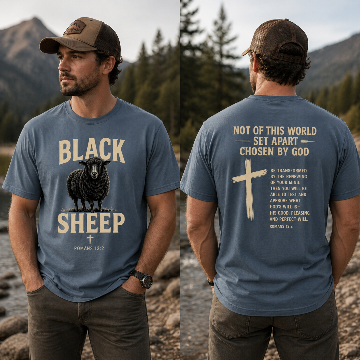 Black Sheep Romans 12:2 Faith T-Shirt