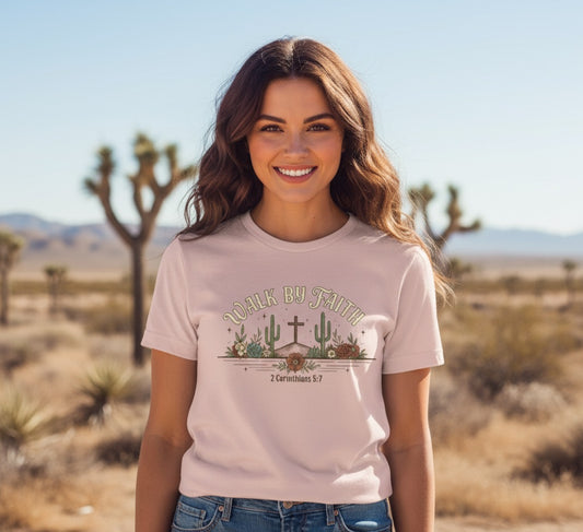 Walk by Faith Faith T-Shirt Salvation Clothing and Accessories Apparel