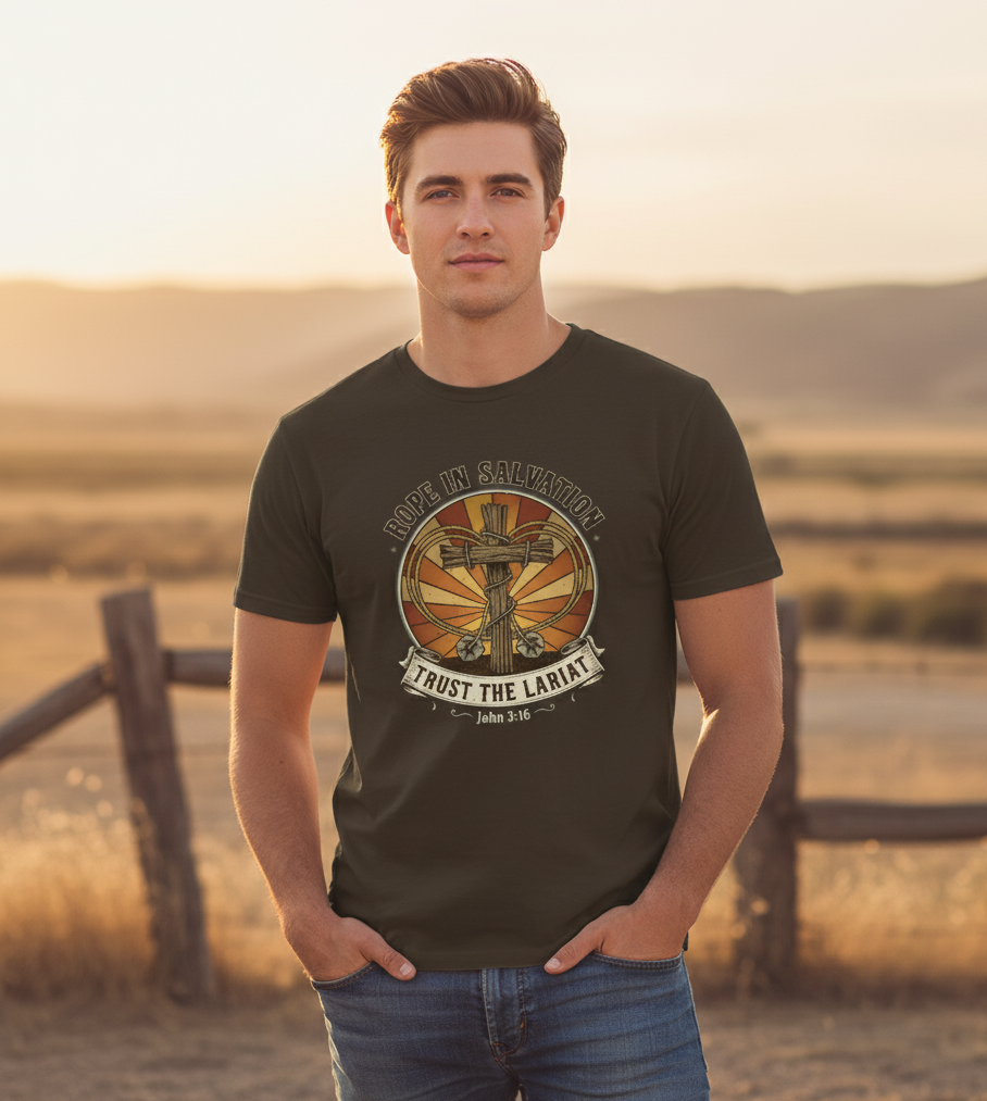 Rope in Salvation Faith T-Shirt Salvation Clothing and Accessories Apparel