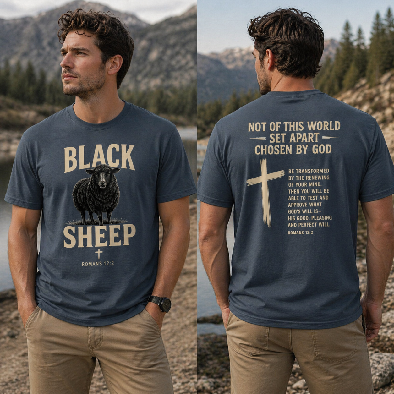 Black Sheep Romans 12:2 Faith T-Shirt