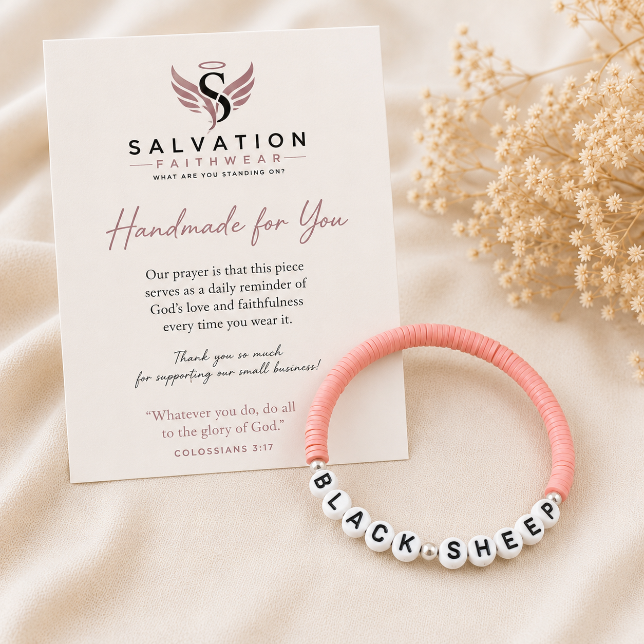 Black Sheep Romans 12:2 Inspirational Bracelet
