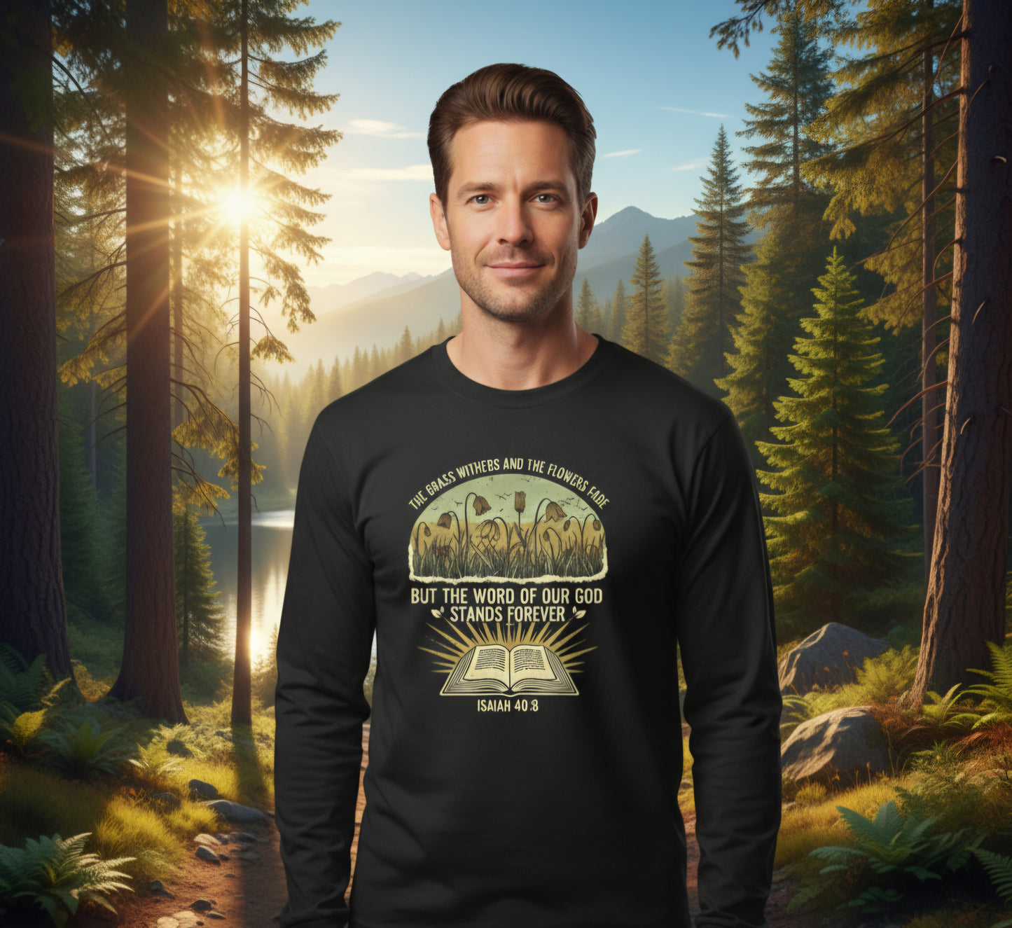 Isaiah 40:8 Faith Long Sleeve Salvation Clothing and Accessories