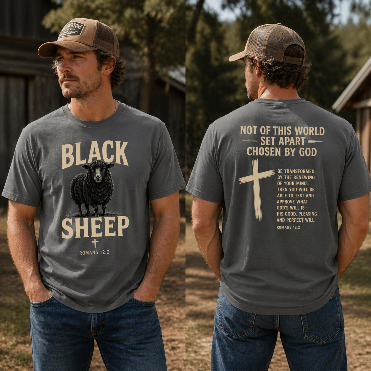 Black Sheep Romans 12:2 Faith T-Shirt