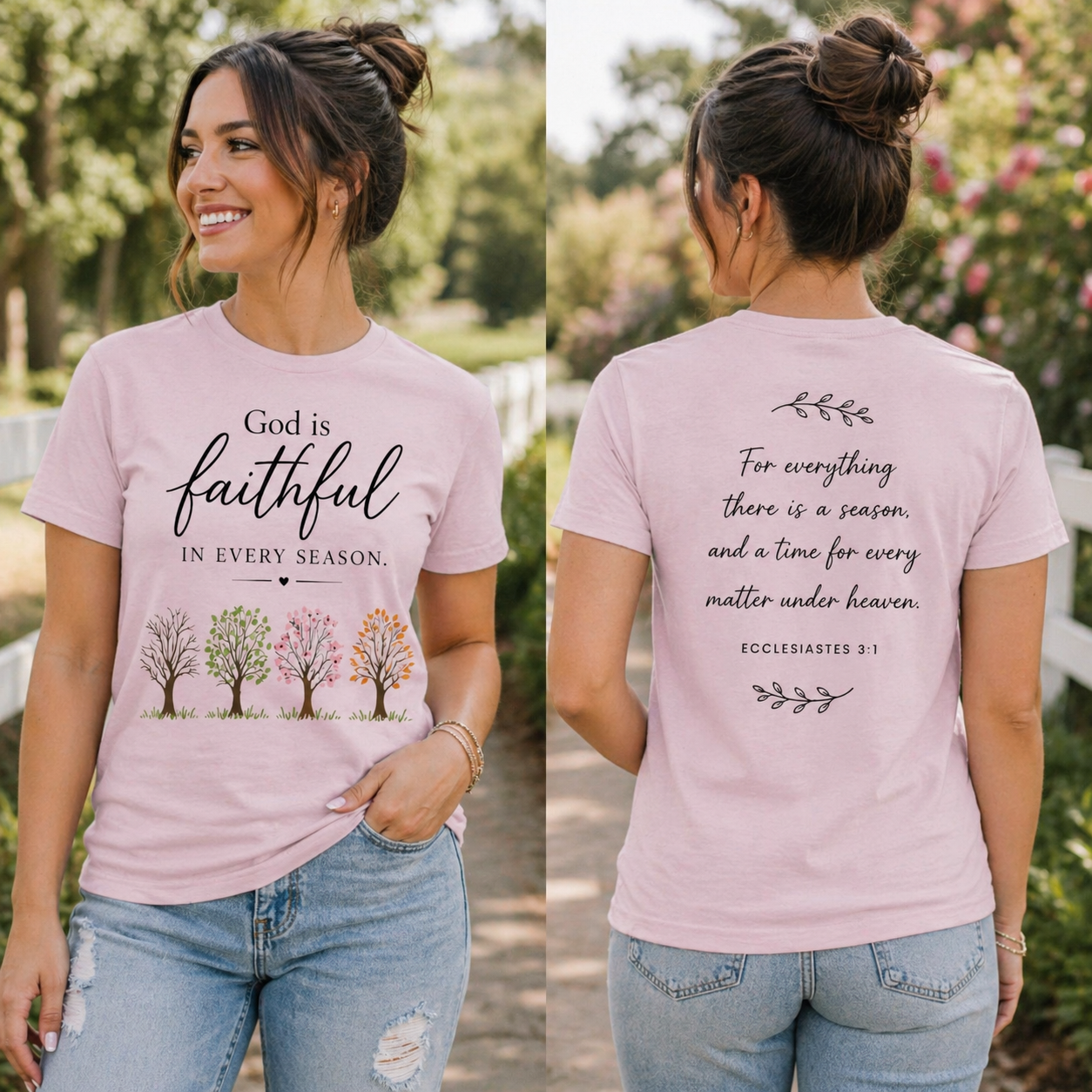 God is Faithful in Every Season Faith T-Shirt