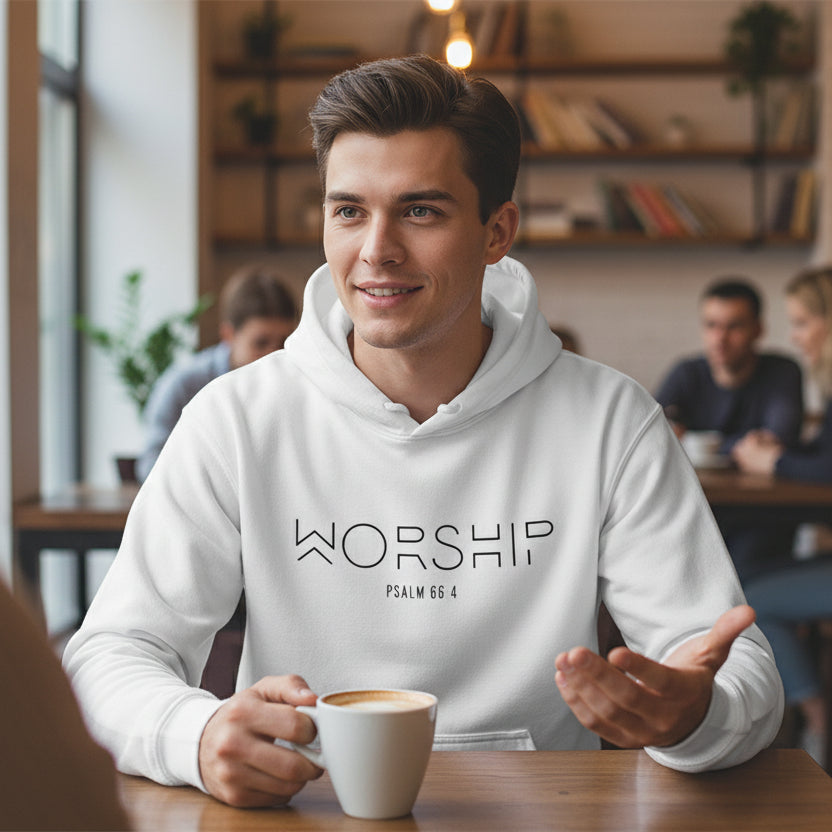 Worship Faith Hoodie WHITE Salvation Clothing and Accessories