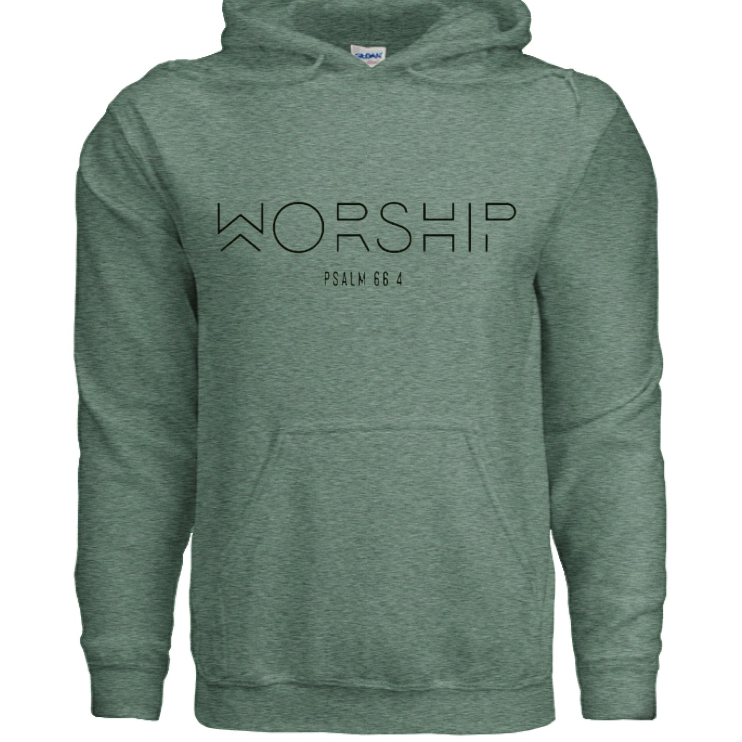 Worship Faith Hoodie Heather Sport Dark Green Salvation Clothing and Accessories