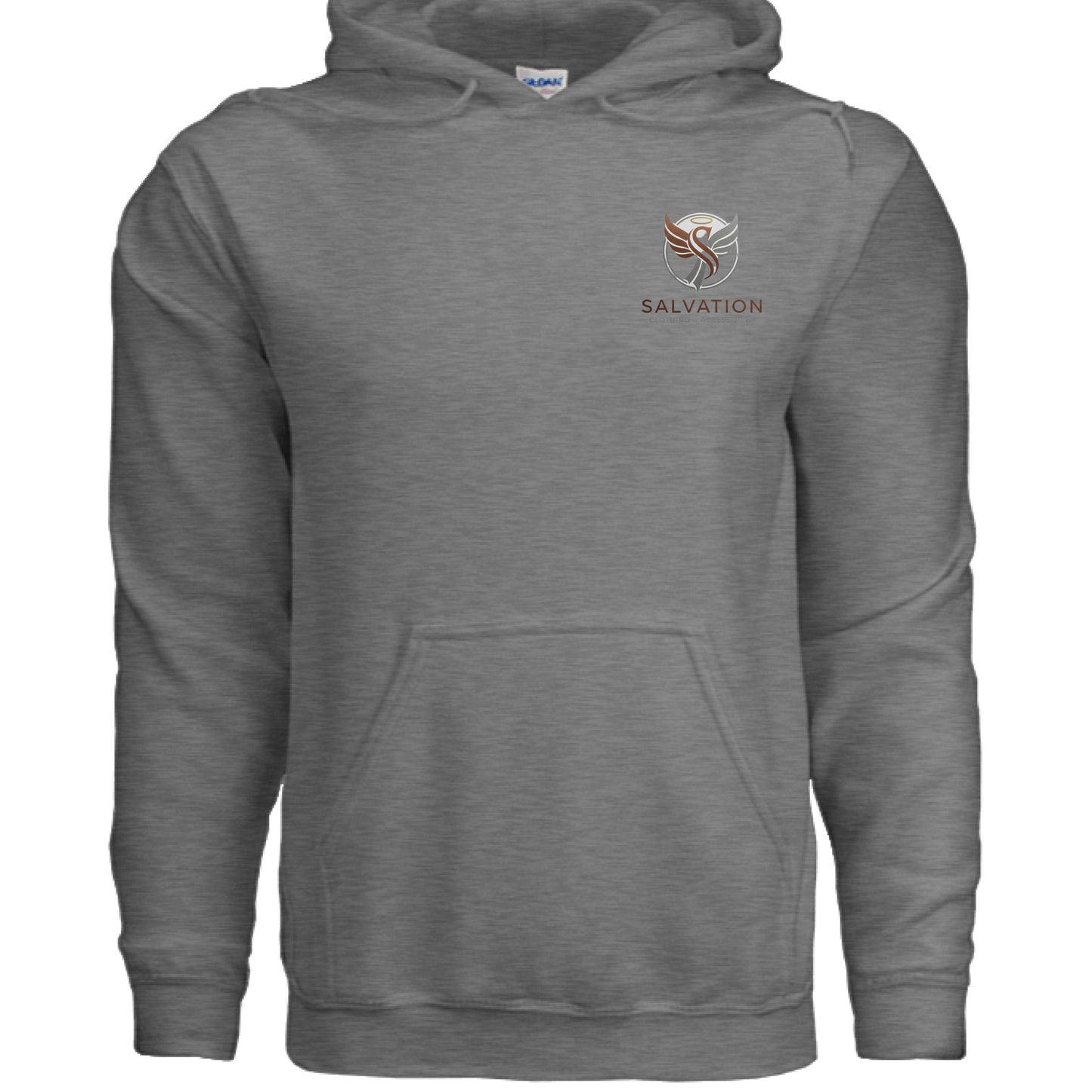 Salvation Logo Faith Hoodie GRAPHITE HEATHER Salvation Clothing and Accessories