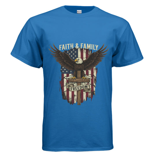 Faith Family Freedom Faith T-Shirt ROYAL Salvation Clothing and Accessories
