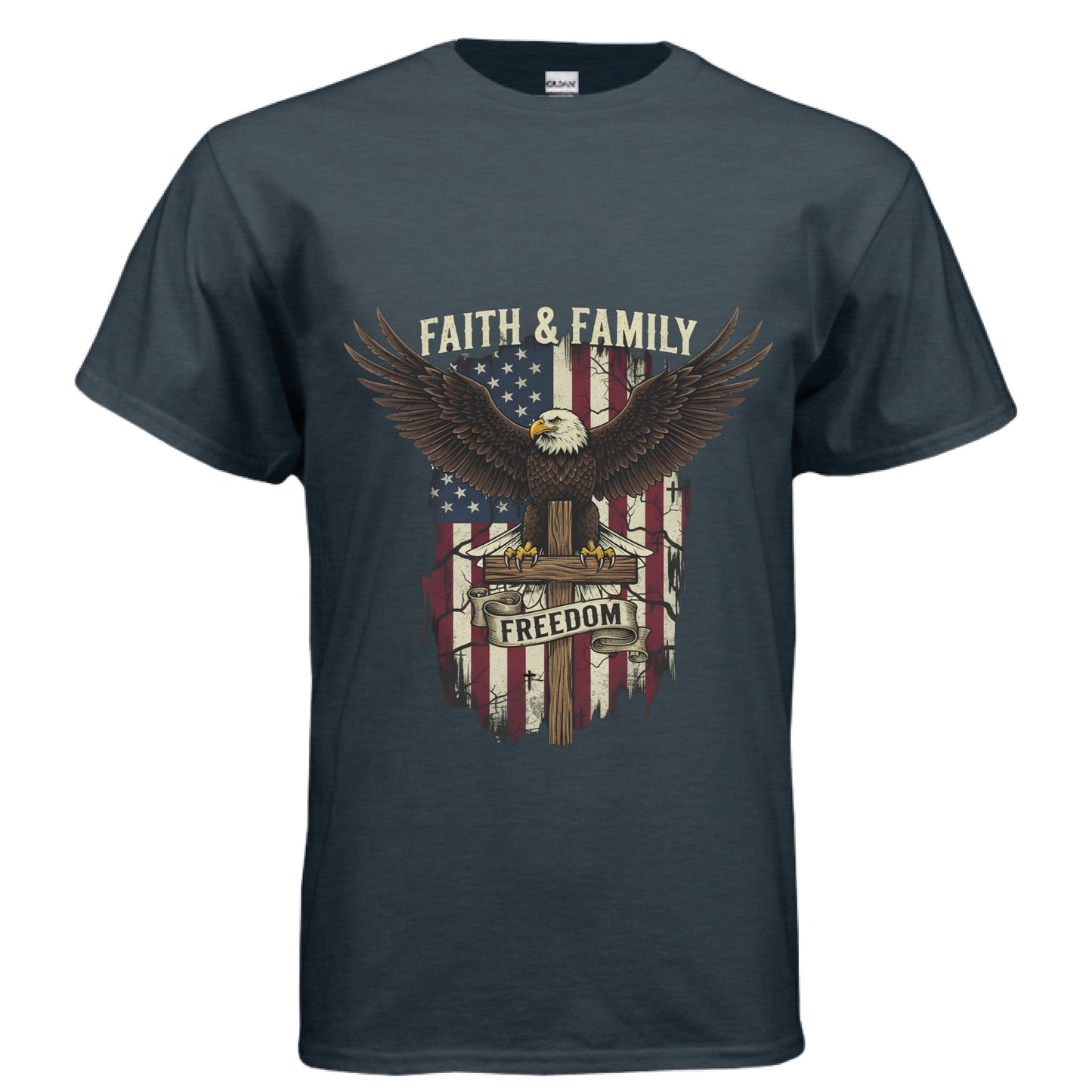 Faith Family Freedom Faith T-Shirt MIDNIGHT Salvation Clothing and Accessories
