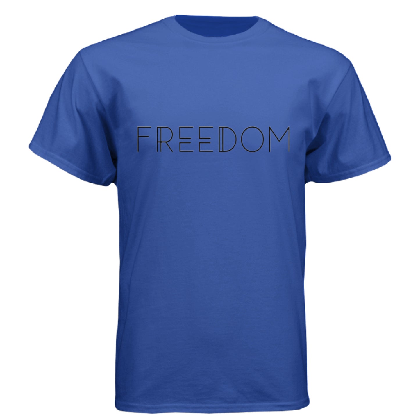 Freedom Black Lettering Patriot T-Shirt Royal Salvation Clothing and Accessories