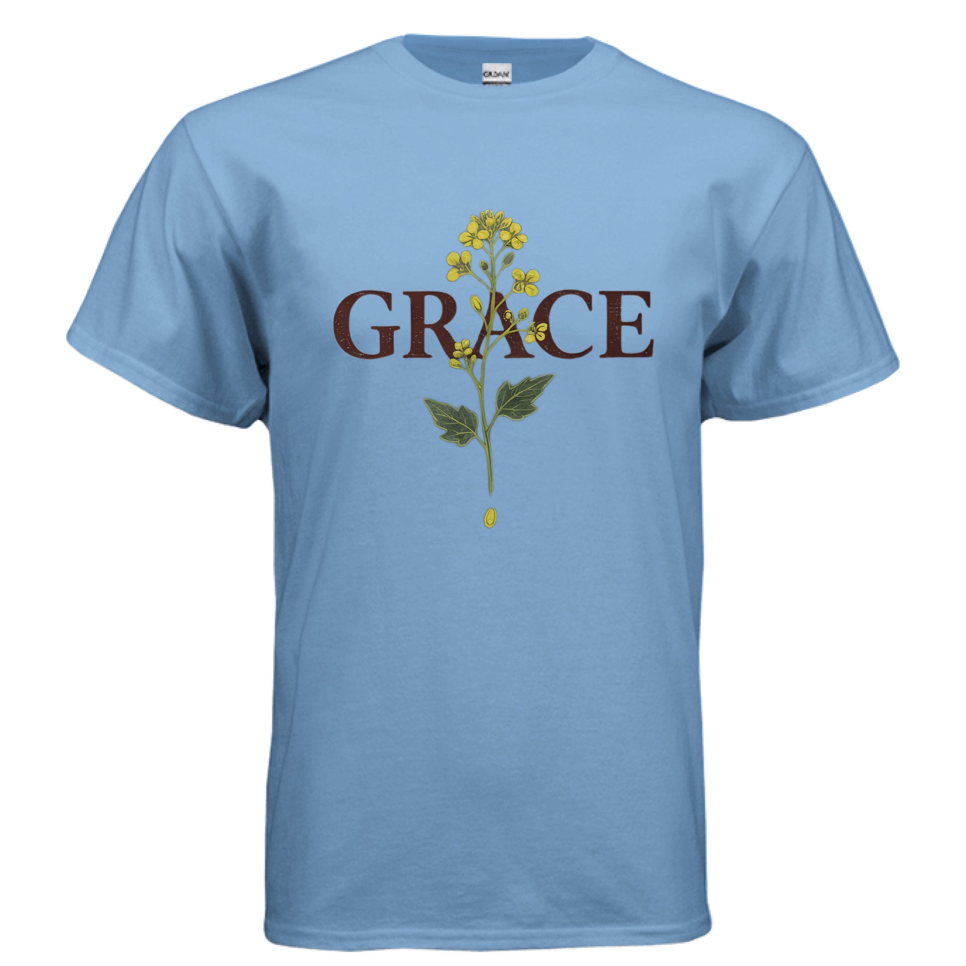 Grace Mustard Seed Faith T-Shirt CAROLINA BLUE Salvation Clothing and Accessories