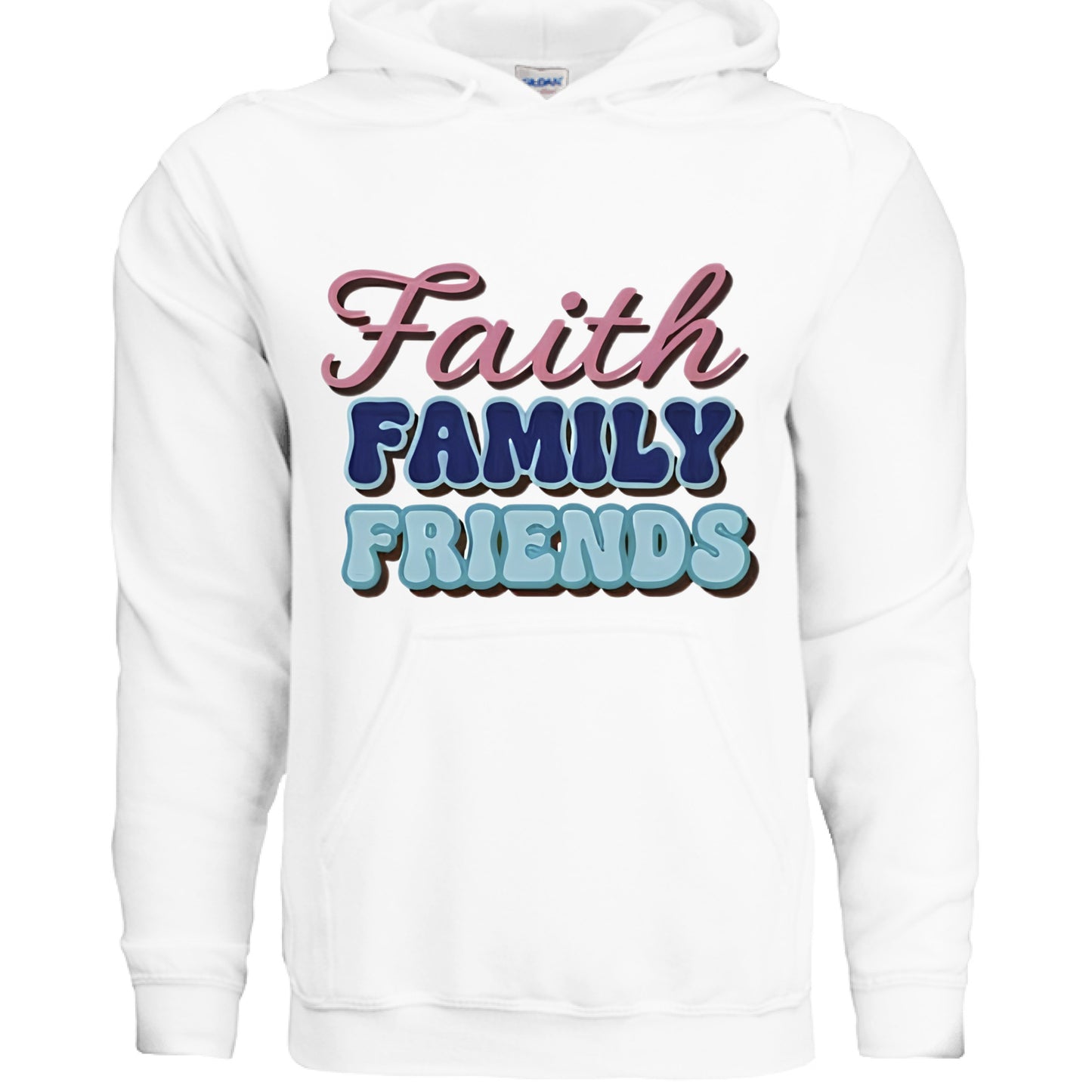 Women's-Faith Family Friends Faith Hoodie WHITE Salvation Clothing and Accessories