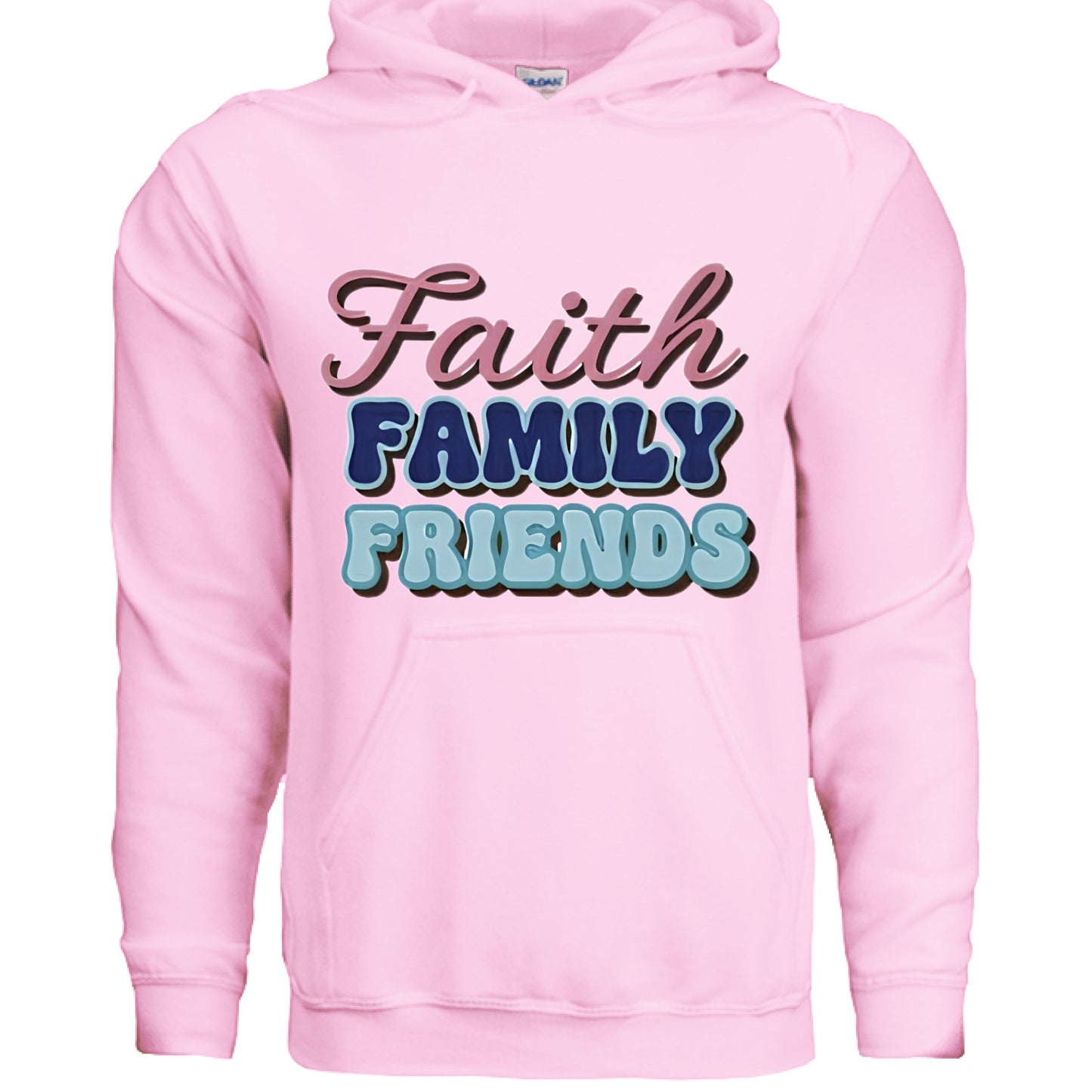 Women's-Faith Family Friends Faith Hoodie LIGHT PINK Salvation Clothing and Accessories