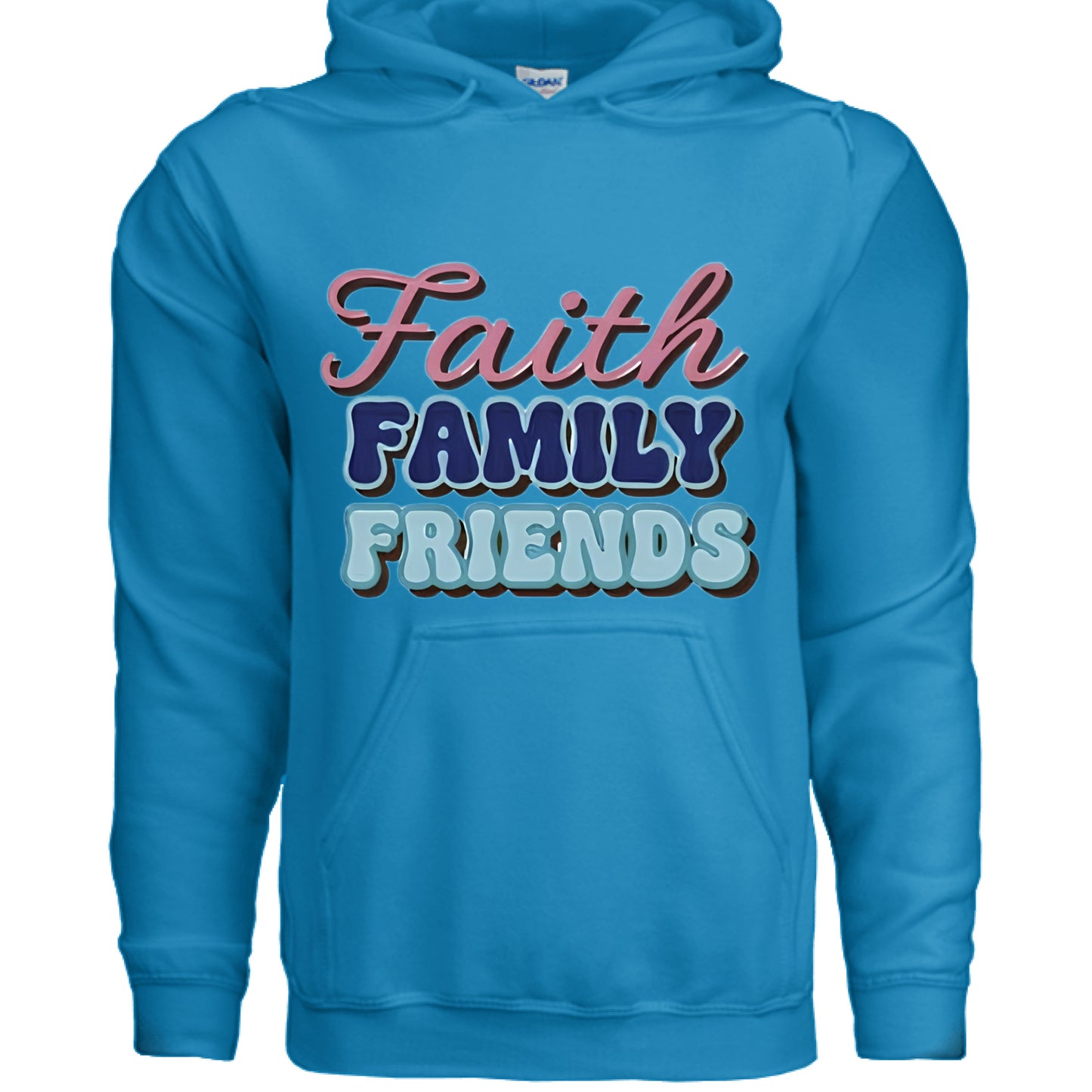 Women's-Faith Family Friends Faith Hoodie SAPPHIRE Salvation Clothing and Accessories