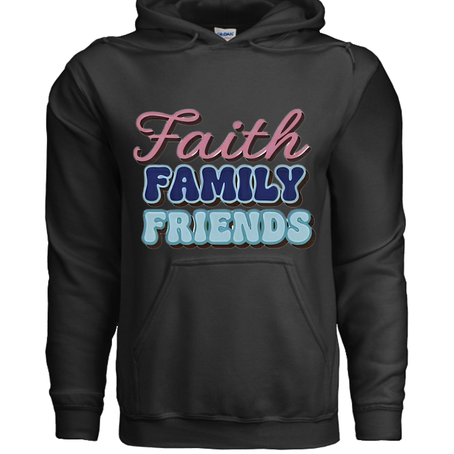 Women's-Faith Family Friends Faith Hoodie BLACK Salvation Clothing and Accessories