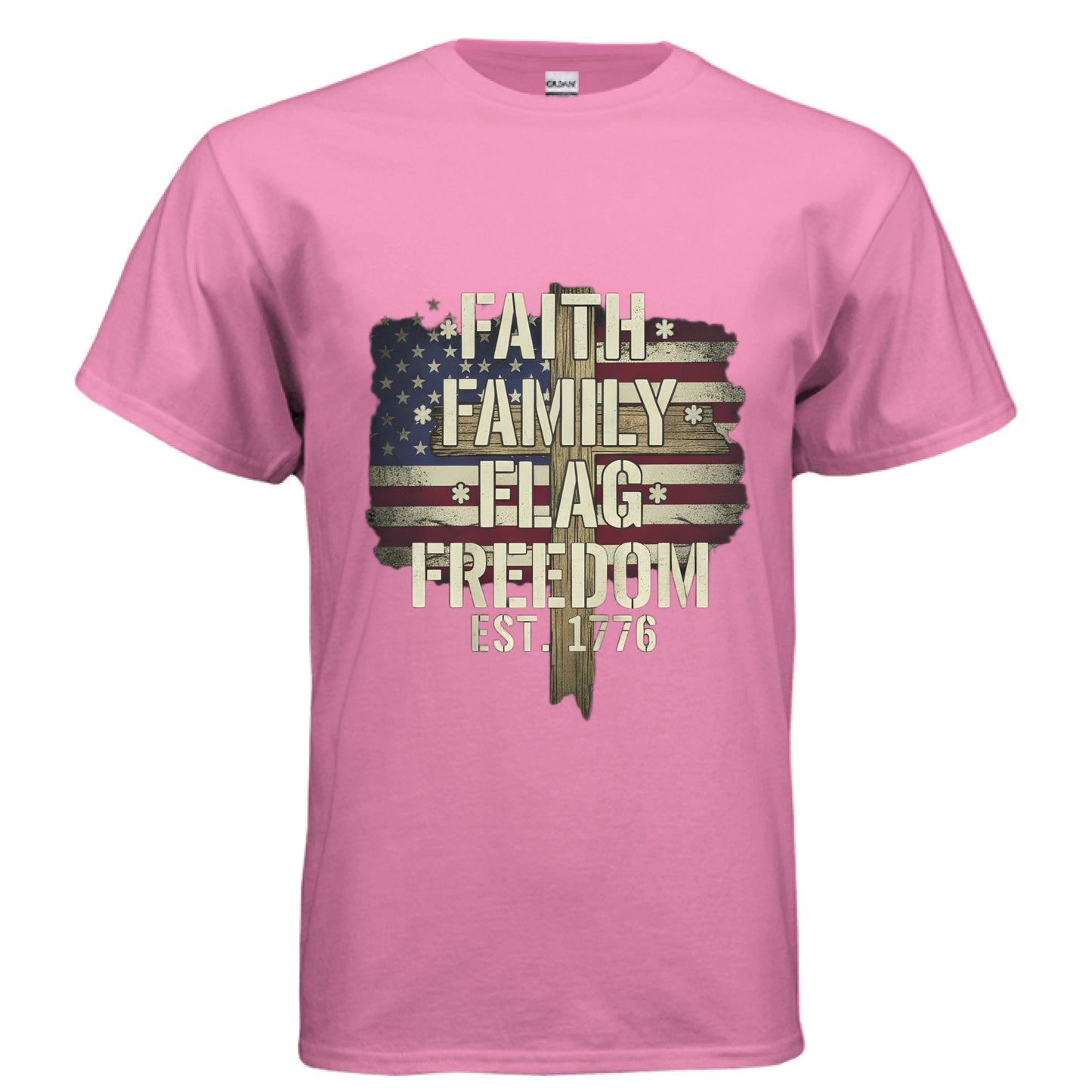 Faith Family Flag Faith T-Shirt AZALEA Salvation Clothing and Accessories