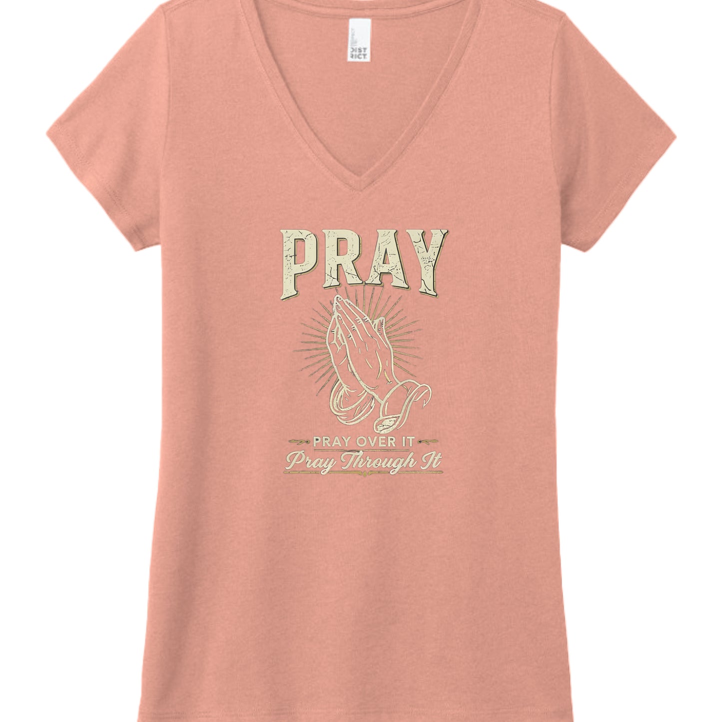 Pray Faith T-Shirt Hthrd Dsty Pch Salvation Clothing and Accessories