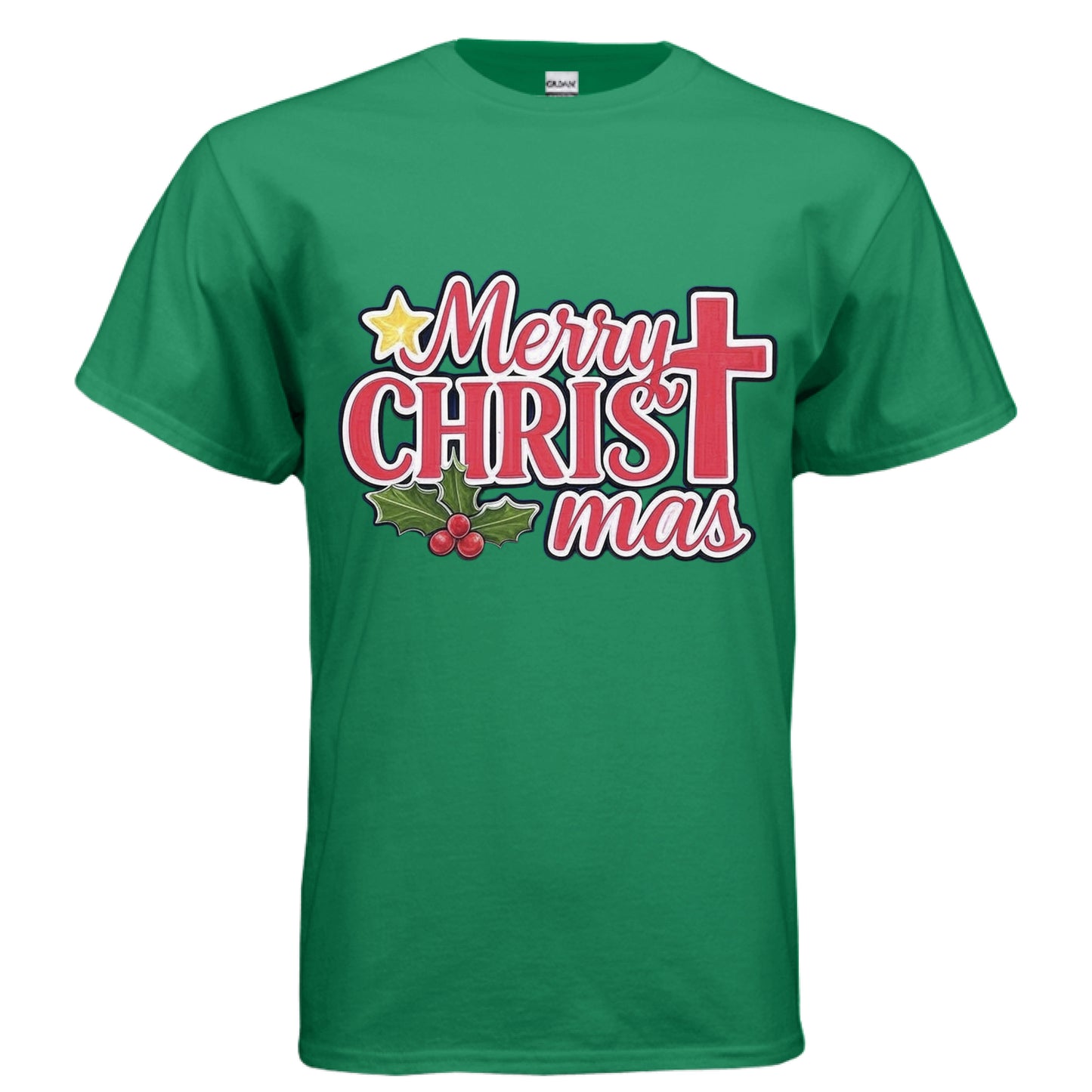 Merry Christ-Mas-Faith T-Shirt TURF GREEN Salvation Clothing and Accessories