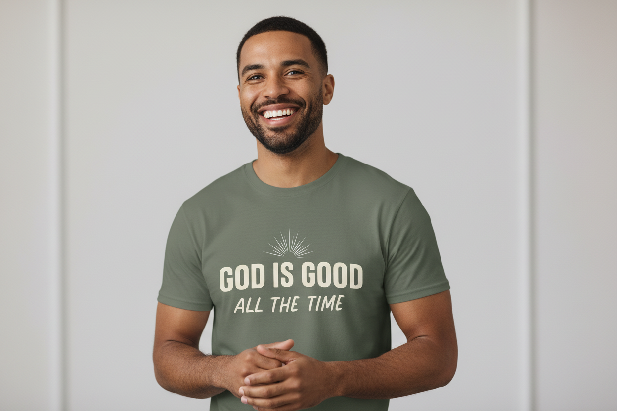 God is Good All the time Faith T-Shirt Salvation Clothing and Accessories