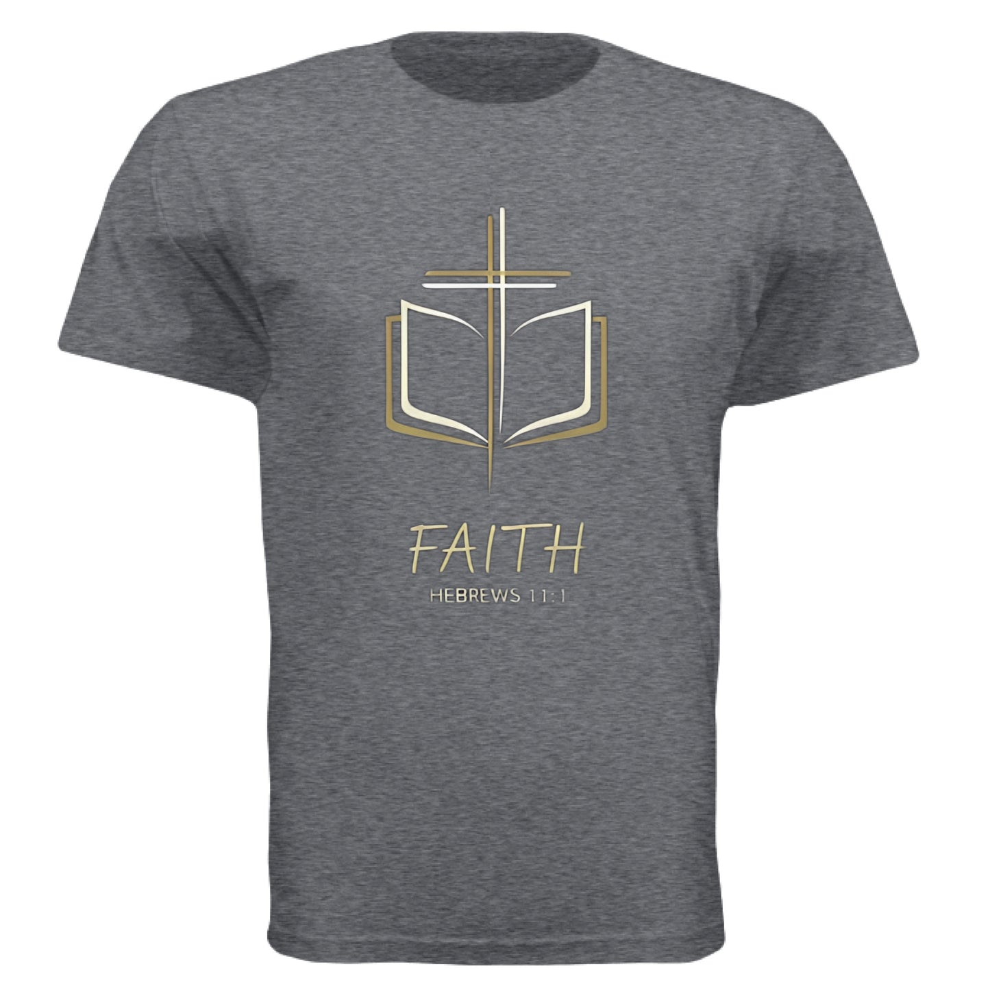 Faith Cross Faith T-Shirt Dark Heather Grey Salvation Clothing and Accessories