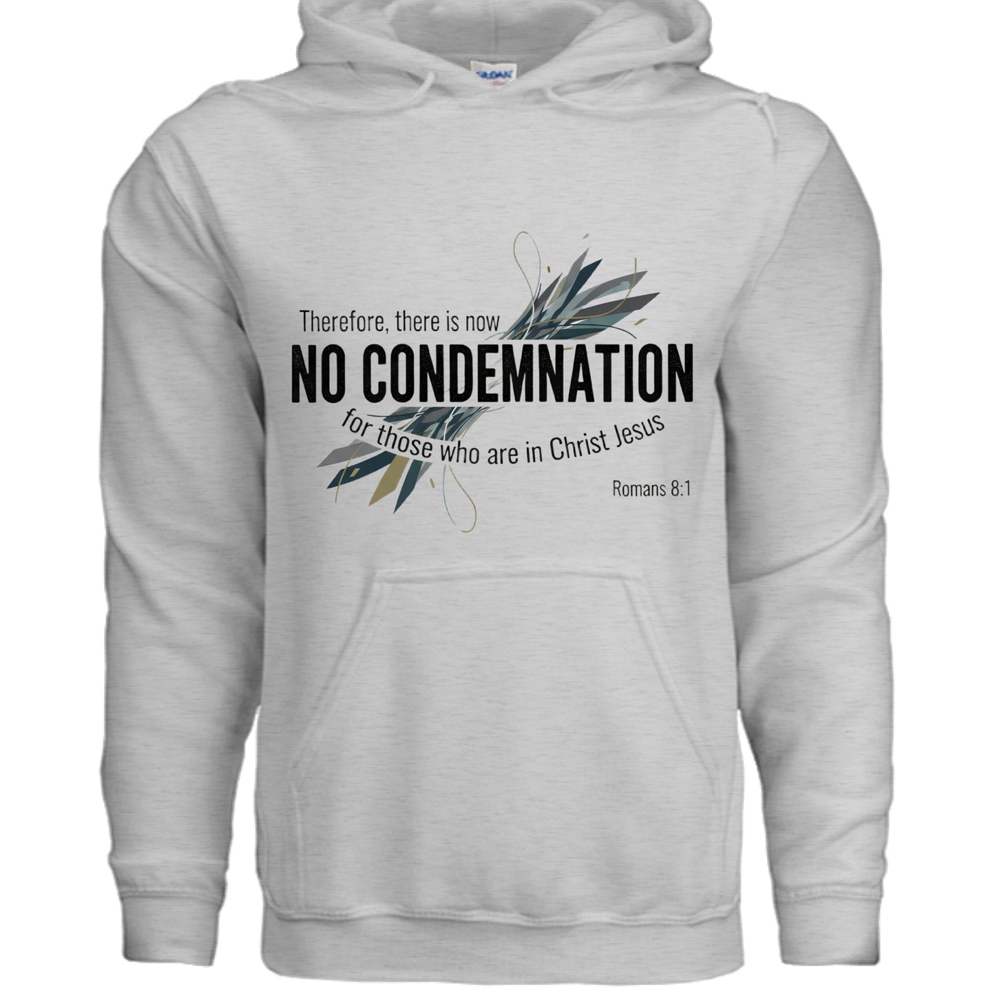 Romans 8:1 Faith Hoodie ASH Salvation Clothing and Accessories