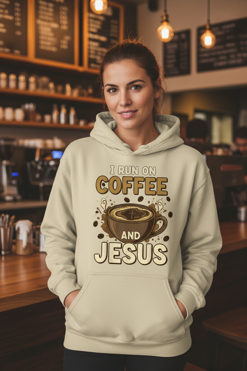 Coffee and Jesus Faith Hoodie Salvation Clothing and Accessories Apparel