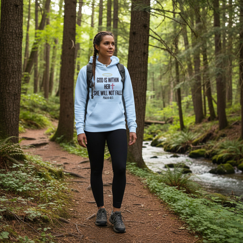 God is Within Faith Hoodie LIGHT BLUE Salvation Clothing and Accessories