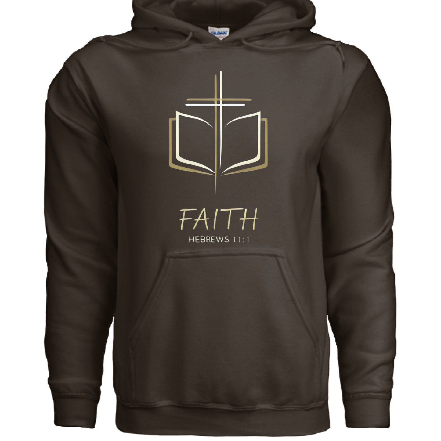 Faith Cross Faith Hoodie DARK CHOCOLATE Salvation Clothing and Accessories
