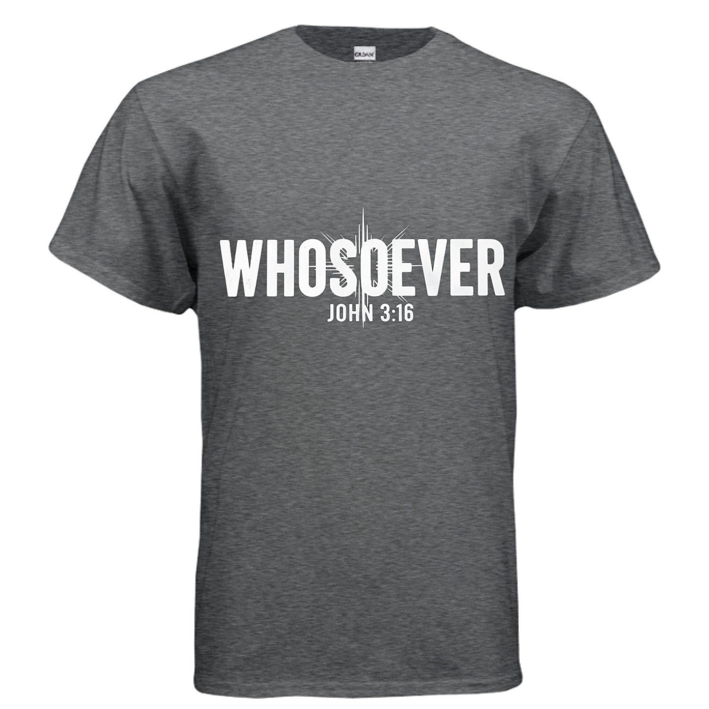 Whosoever Faith T-Shirt DARK HEATHER Salvation Clothing and Accessories