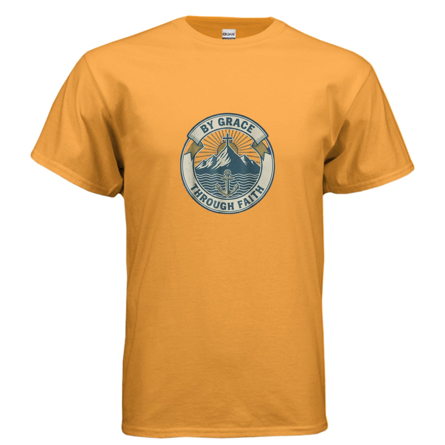 By Grace Through Faith Faith T-Shirt TANGERINE Salvation Clothing and Accessories