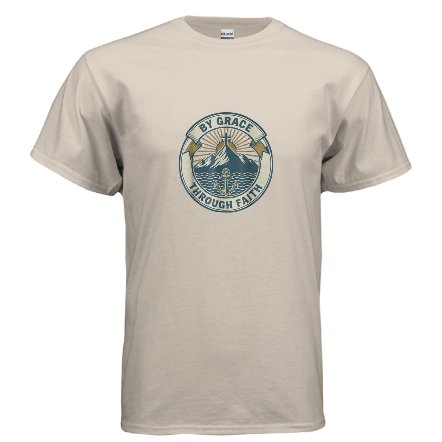 By Grace Through Faith Faith T-Shirt SAND Salvation Clothing and Accessories