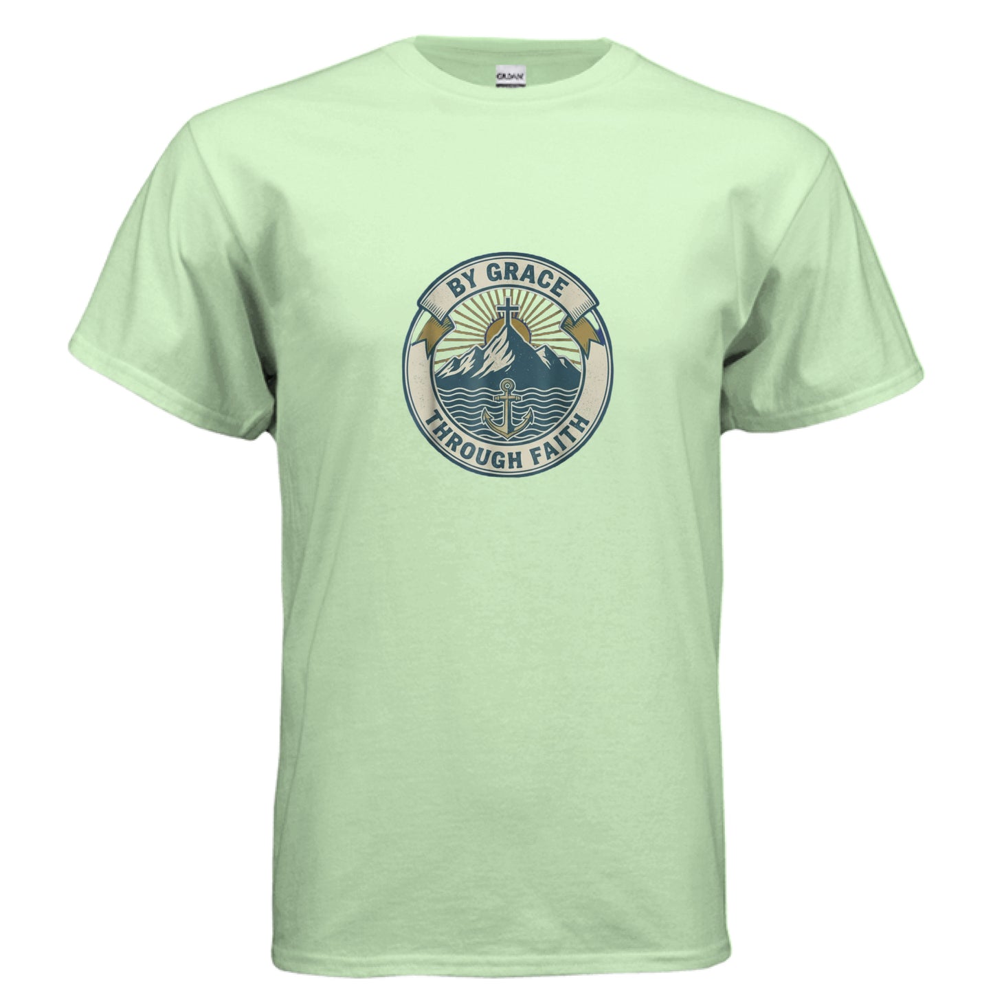 By Grace Through Faith Faith T-Shirt MINT GREEN Salvation Clothing and Accessories