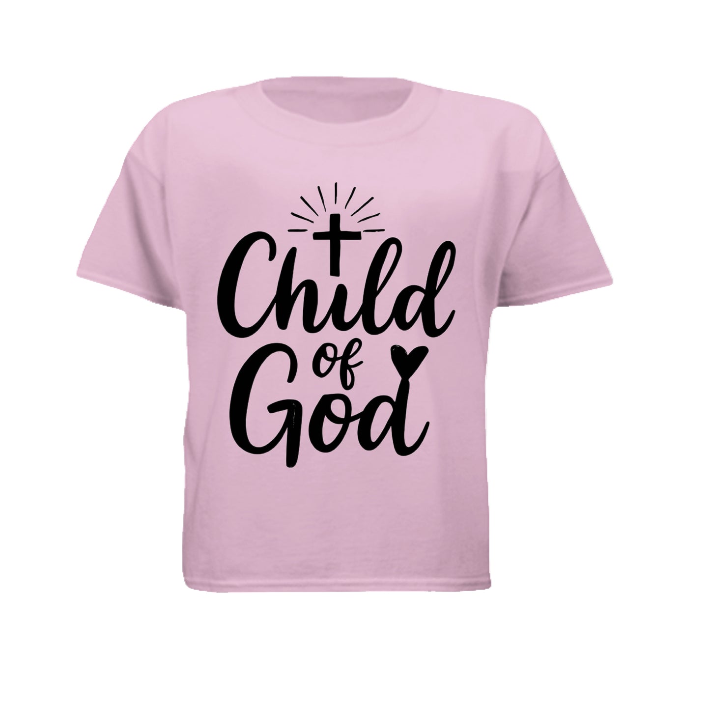 Child of God Faith Kid's T-Shirt Light Pink Salvation Clothing and Accessories
