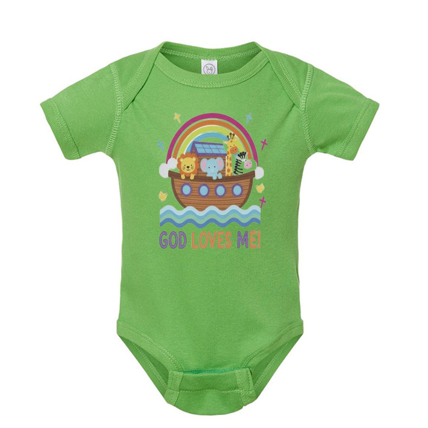God Loves Me Faith Onesies APPLE Salvation Clothing and Accessories