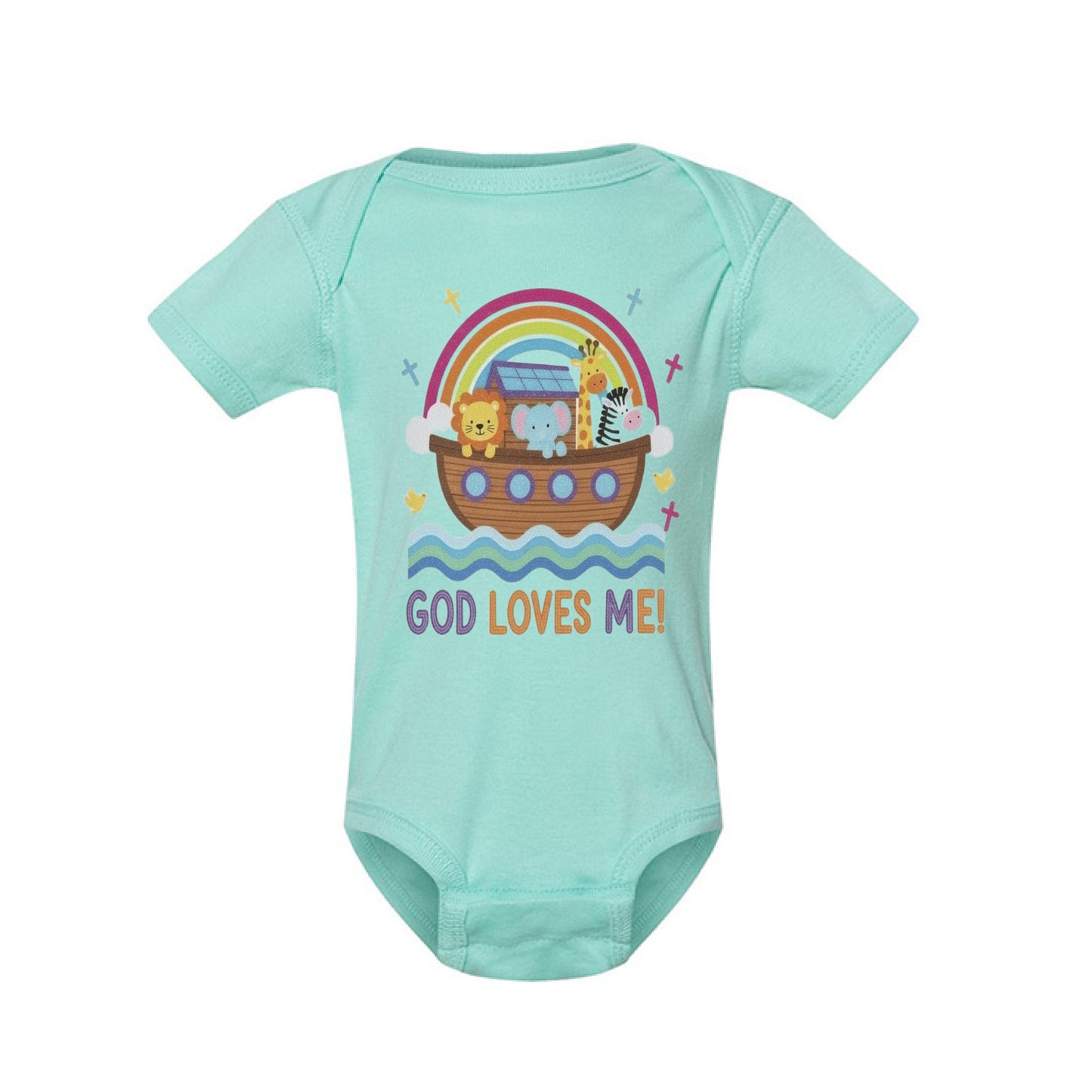 God Loves Me Faith Onesies Salvation Clothing and Accessories
