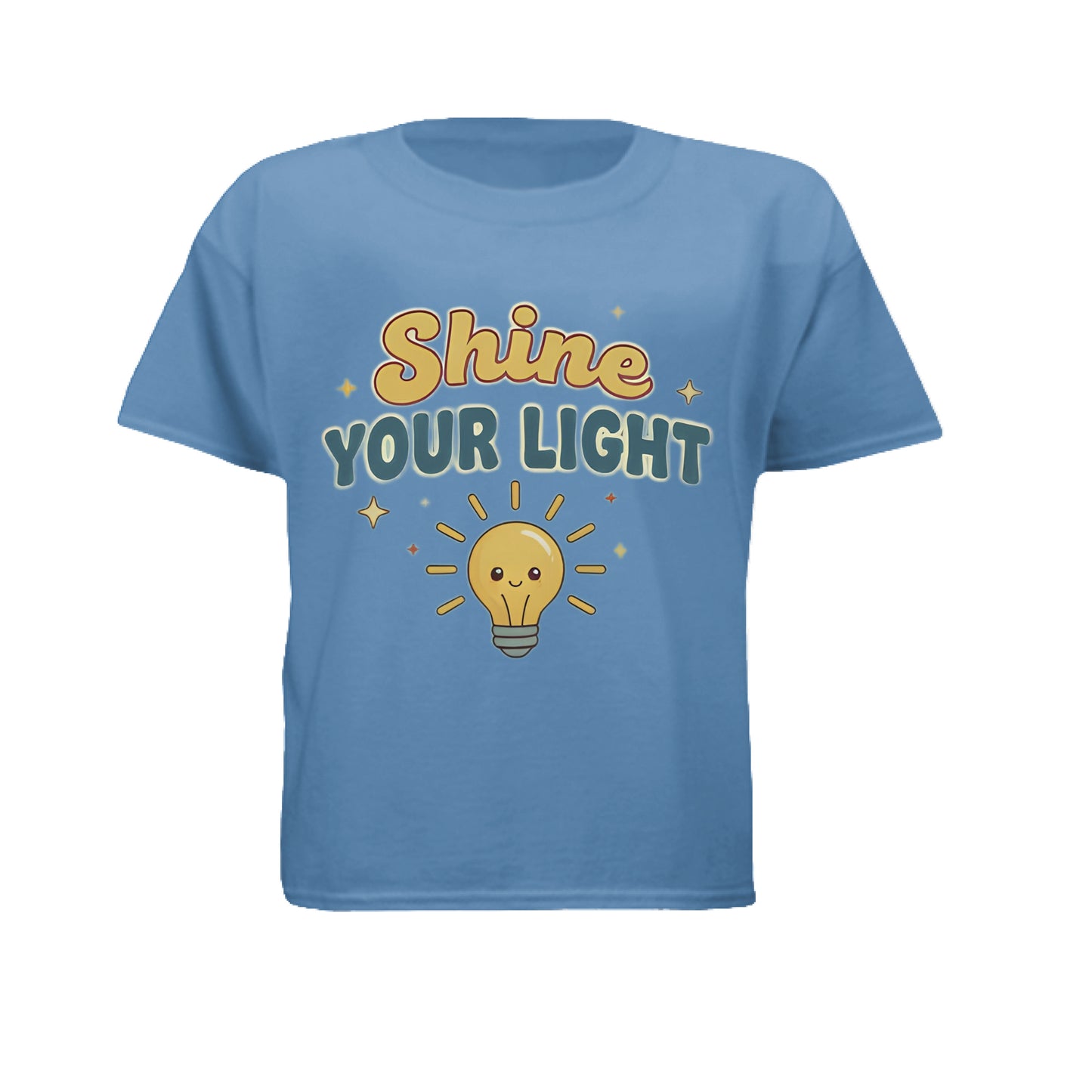 Shine your Light Faith Kid's T-Shirt Carolina Blue Salvation Clothing and Accessories