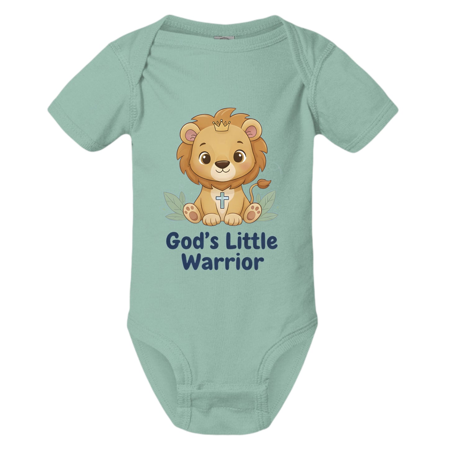 Gods Little Warrior Faith Onesie Saltwater Salvation Clothing and Accessories