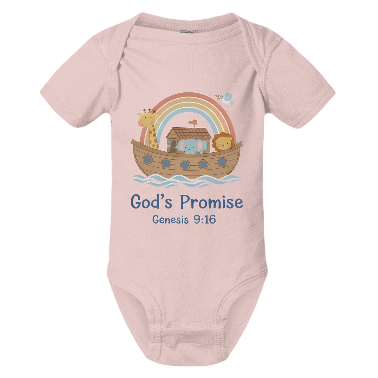 Gods Promise Faith Onesie Blush Salvation Clothing and Accessories