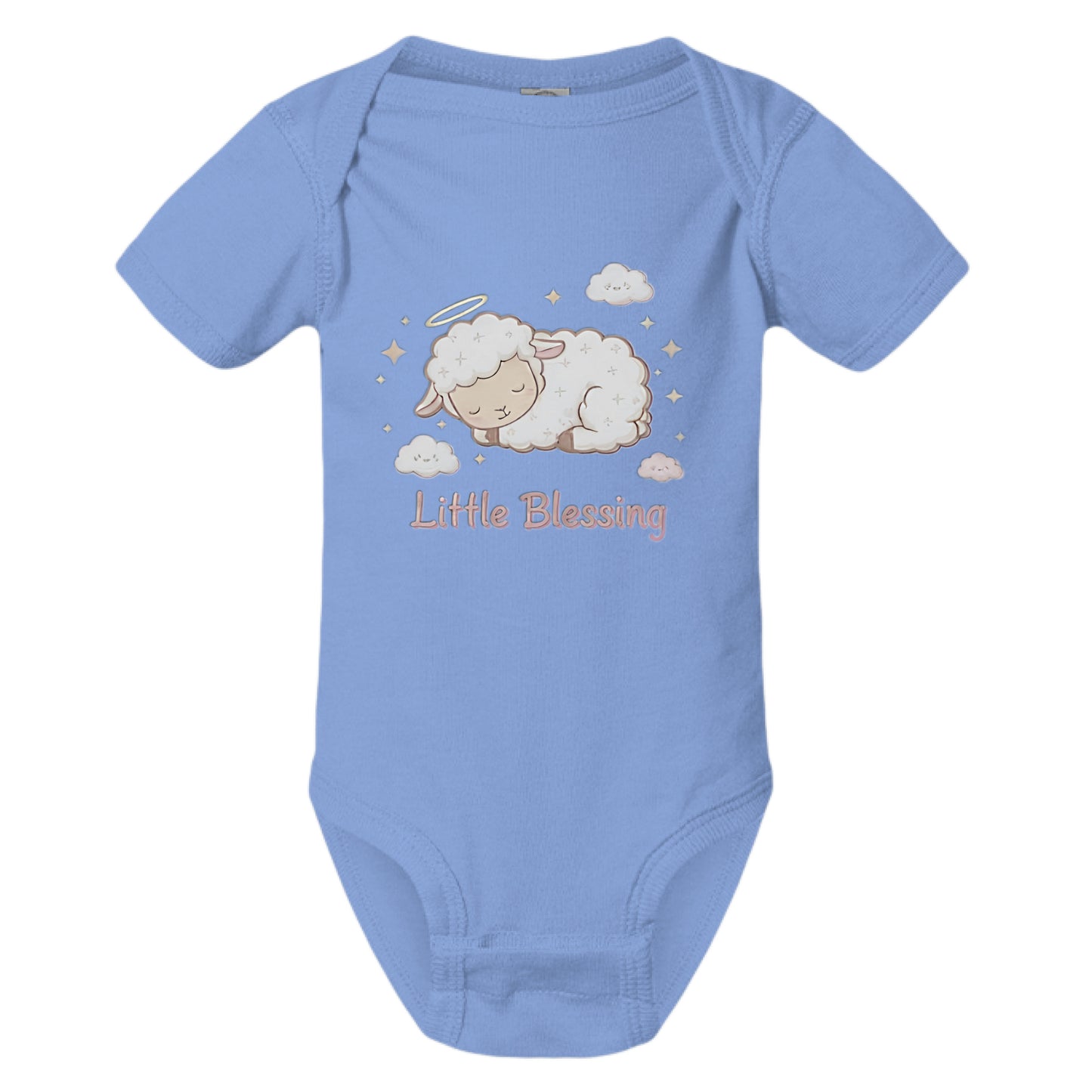 Little Blessing Faith Onesie Carolina Blue Salvation Clothing and Accessories