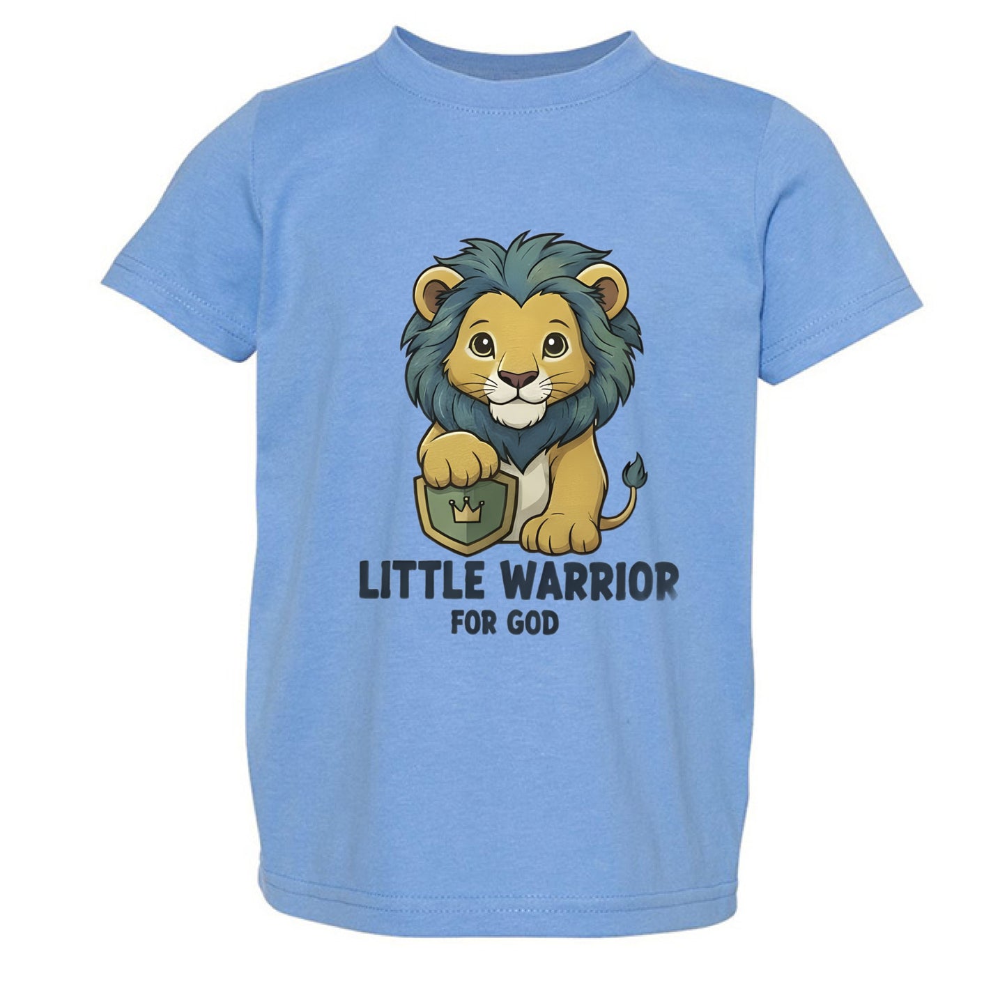 Little Warrior of God Faith Toddler T-Shirt Carolina Blue Salvation Clothing and Accessories