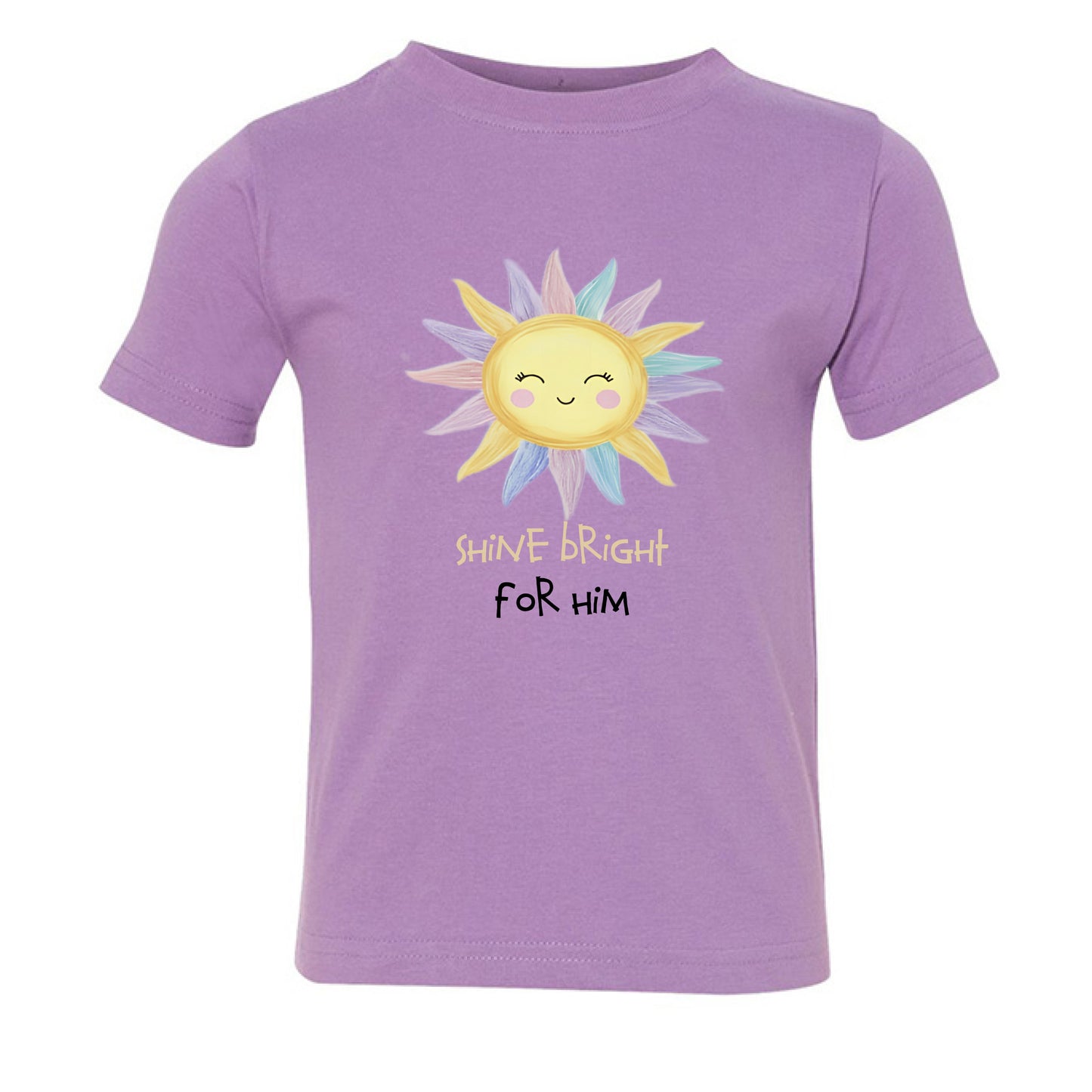 Shine Bright Faith Toddler T-Shirt LAVENDER Salvation Clothing and Accessories