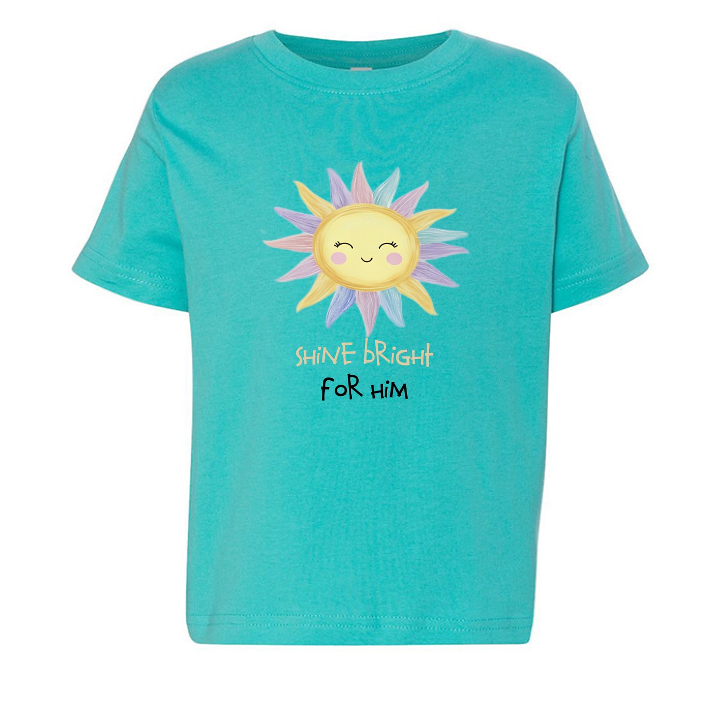 Shine Bright Faith Toddler T-Shirt CARIBBEAN Salvation Clothing and Accessories
