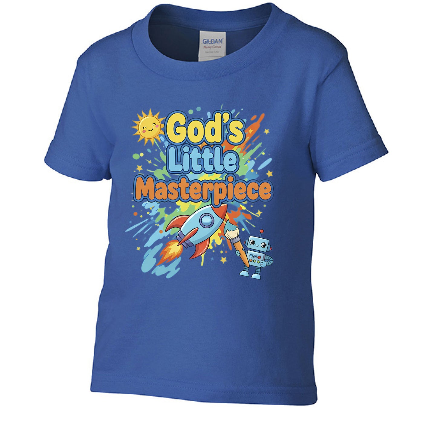 Gods Little Masterpiece Faith Toddler T-Shirt ROYAL Salvation Clothing and Accessories