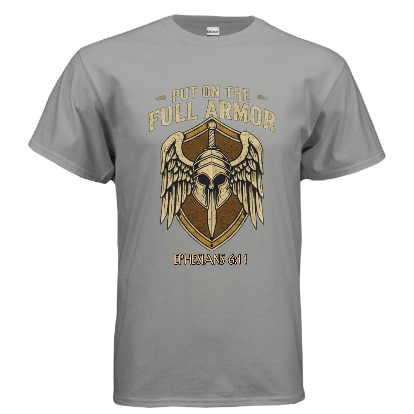 Put on the Full Armor Faith T-Shirt GRAVEL Salvation Clothing and Accessories