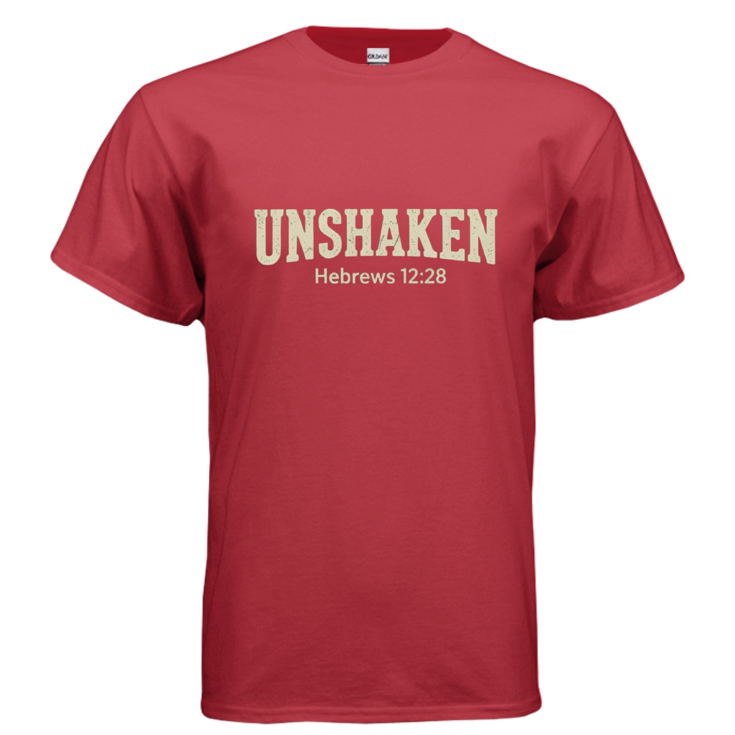 UNSHAKEN Faith T-Shirt RED Salvation Clothing and Accessories