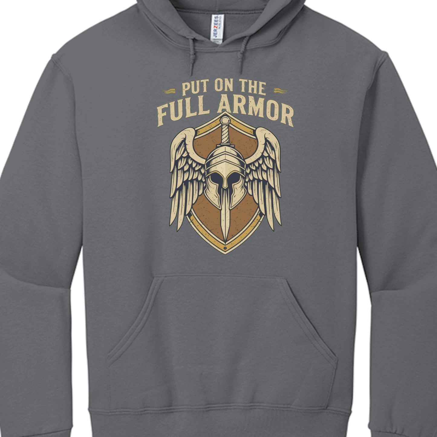Put on The Full Armor Faith Hoodie CHARCOAL GREY Salvation Clothing and Accessories