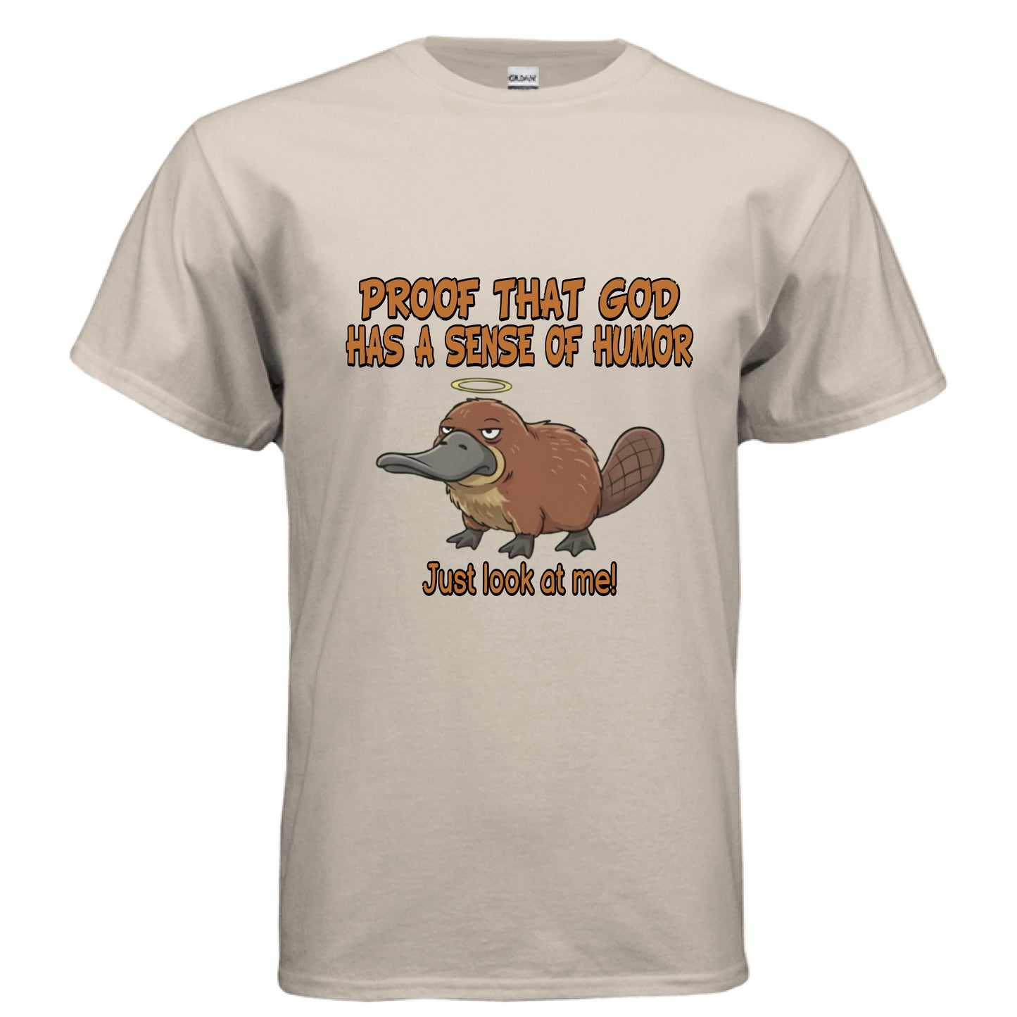 Proof that God has a sense of Humor Faith T-Shirt (Funny) SAND Salvation Clothing and Accessories