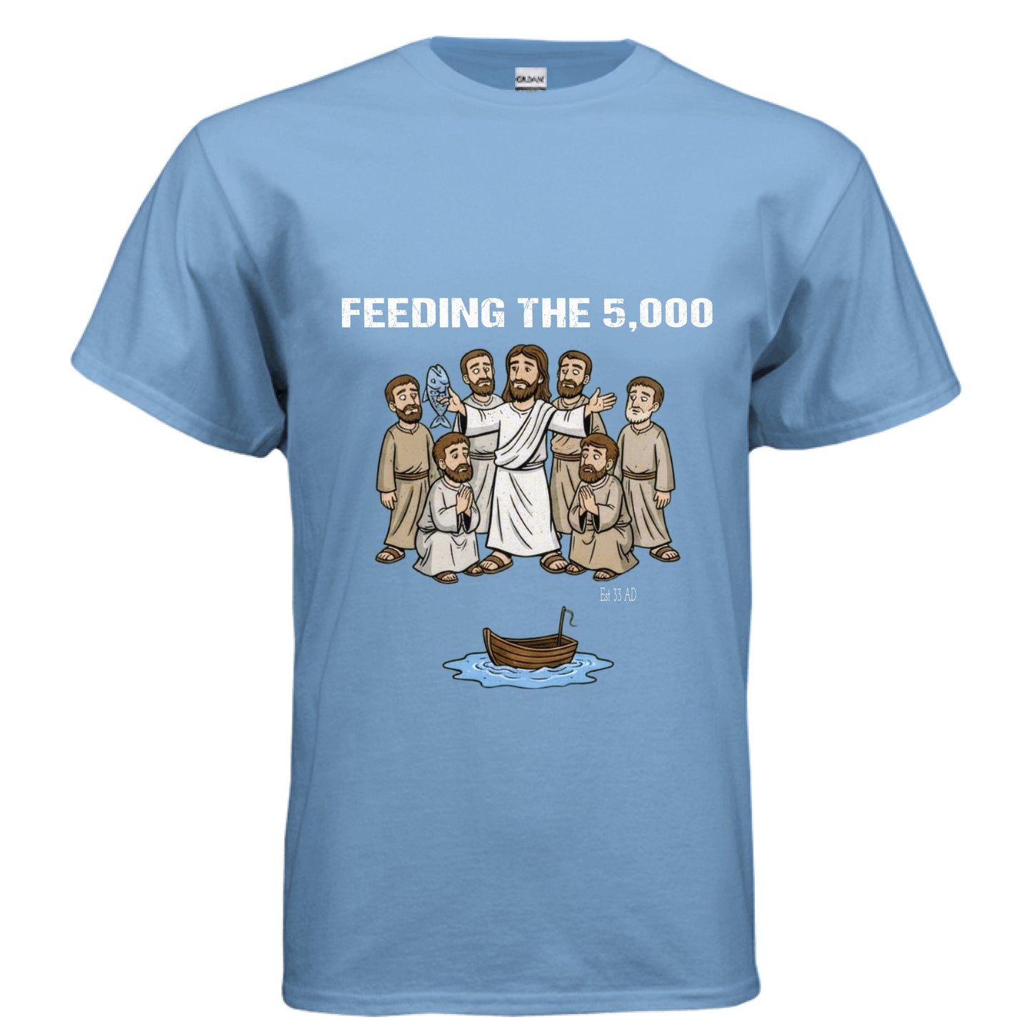 Feeding the 5000 Faith T-Shirt CAROLINA BLUE Salvation Clothing and Accessories