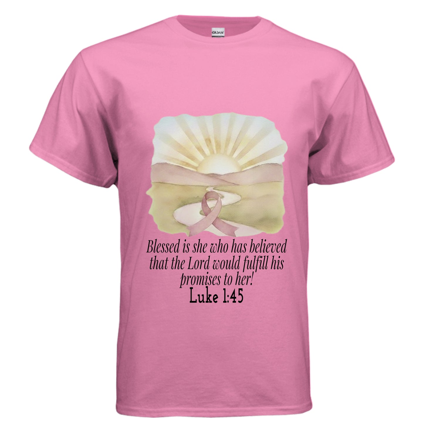 Blessed is She Faith T-Shirt (Breast Cancer Awareness) AZALEA Salvation Clothing and Accessories